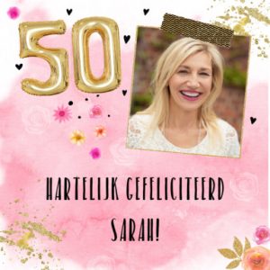 Verjaardagswensen Sarah 50 jaar